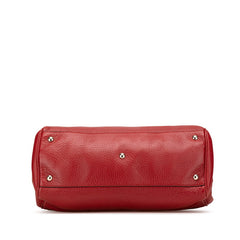 グッチ バンブー ハンドバッグ ショルダーバッグ 2WAY 323660 レッド レザー レディース GUCCI 【中古】