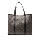 セリーヌ トリオンフ トートバッグ ショルダーバッグ ブラック ブラウン PVC レザー レディース CELINE 【中古】