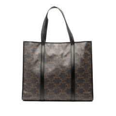 セリーヌ トリオンフ トートバッグ ショルダーバッグ ブラック ブラウン PVC レザー レディース CELINE 【中古】