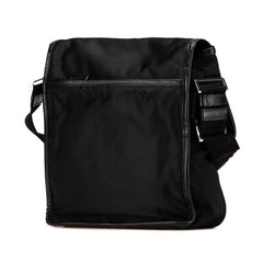 プラダ 三角ロゴプレート 斜め掛け ショルダーバッグ ブラック ナイロン レザー レディース PRADA 【中古】