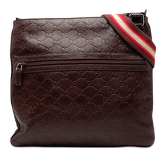 グッチ グッチシマ 斜め掛け ショルダーバッグ 264217 ダークブラウン系 レザー レディース GUCCI 【中古】