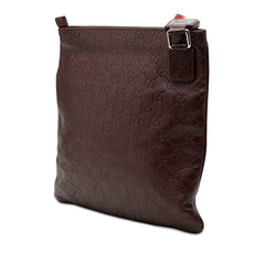 グッチ グッチシマ 斜め掛け ショルダーバッグ 264217 ダークブラウン系 レザー レディース GUCCI 【中古】