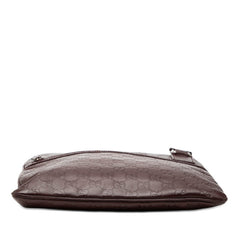 グッチ グッチシマ 斜め掛け ショルダーバッグ 264217 ダークブラウン系 レザー レディース GUCCI 【中古】