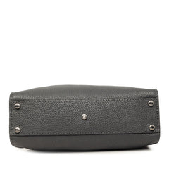 フェンディ セレリア ピーカブー ミディアム ハンドバッグ 8BN226 グレー レザー レディース FENDI 【中古】
