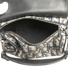 ディオール オブリーク サドル ローラー 斜め掛け ショルダーバッグ ハンドバッグ 2WAY ネイビー ベージュ ブラック キャンバス レザー レディース Dior 【中古】