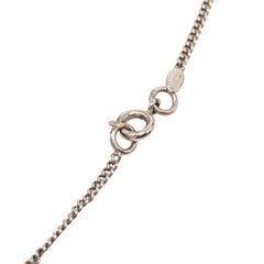 シャネル ココマーク ネックレス シルバー ブラック メタル カラーストーン レディース CHANEL 【中古】