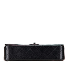 シャネル マトラッセ25 ダブルフラップ ココマーク チェーン ショルダーバッグ ブラック キャビアスキン レディース CHANEL 【中古】