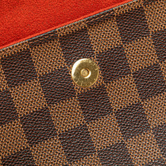 ルイ ヴィトン ダミエ レコレータ ハンドバッグ ショルダーバッグ N51299 ブラウン PVC レザー レディース LOUIS VUITTON 【中古】