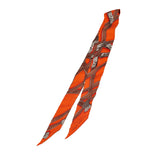 エルメス ツイリー TRES KELLY ケリー ベルト スカーフ オレンジ ブラウン シルク レディース HERMES 【中古】