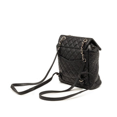 シャネル マトラッセ ココマーク リュック バックパック ブラック ラムスキン レディース CHANEL 【中古】