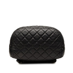 シャネル マトラッセ ココマーク リュック バックパック ブラック ラムスキン レディース CHANEL 【中古】
