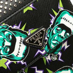 プラダ 三角ロゴプレート フランケンシュタイン ショルダーバッグ スマホケース 2ZH068 ブラック マルチカラー レザー メンズ PRADA 【中古】