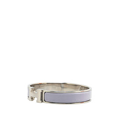 エルメス クリックH PM ブレスレット シルバー パープル メタル レディース HERMES 【中古】