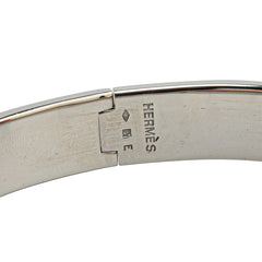 エルメス クリックH PM ブレスレット シルバー パープル メタル レディース HERMES 【中古】