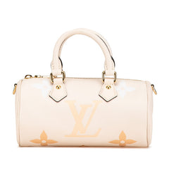 ルイ ヴィトン モノグラム アンプラント パピヨンBB ハンドバッグ ショルダーバッグ 2WAY M45708 クレーム サフラン グレインカーフレザー レディース LOUIS VUITTON 【中古】