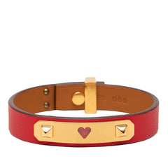 エルメス アスドゥクール ブレスレット サイズ:T2 レッド ヴォースイフト レディース HERMES 【中古】
