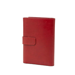 エルメス ジュラ コンパクト 三つ折り財布 レッド ボックスカーフ レディース HERMES 【中古】