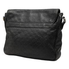 グッチ グッチシマ 斜め掛け ショルダーバッグ 223665 ブラック レザー レディース GUCCI 【中古】