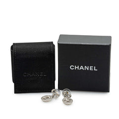 シャネル ココマーク リボン モチーフ ラインストーン スタッドピアス シルバー メタル レディース CHANEL 【中古】