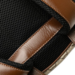 グッチ GGスプリーム リュック バックパック 704017 ベージュ ブラウン PVC レザー メンズ GUCCI 【中古】