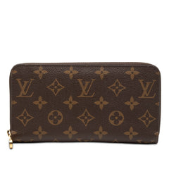 ルイ ヴィトン モノグラム ジッピーウォレット ラウンドファスナー 長財布 M60017 ブラウン PVC レディース LOUIS VUITTON 【中古】
