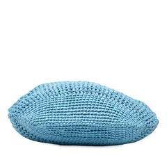 プラダ クロシェ ハンドバッグ トートバッグ 1BG424 ライトブルー ラフィア レディース PRADA 【中古】