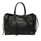 バレンシアガ ペーパー A6 ハンドバッグ ショルダーバッグ 2WAY 370926 ブラック レザー レディース BALENCIAGA 【中古】
