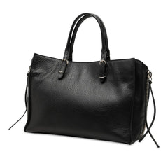 バレンシアガ ペーパー A6 ハンドバッグ ショルダーバッグ 2WAY 370926 ブラック レザー レディース BALENCIAGA 【中古】