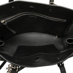 バレンシアガ ペーパー A6 ハンドバッグ ショルダーバッグ 2WAY 370926 ブラック レザー レディース BALENCIAGA 【中古】