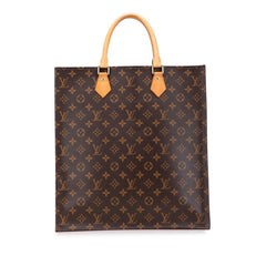 ルイ ヴィトン モノグラム サックプラ ハンドバッグ トートバッグ M51140 ブラウン PVC レザー レディース LOUIS VUITTON 中古
