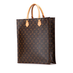 ルイ ヴィトン モノグラム サックプラ ハンドバッグ トートバッグ M51140 ブラウン PVC レザー レディース LOUIS VUITTON 中古