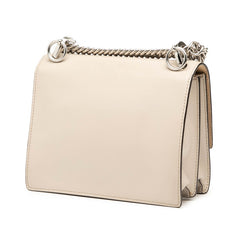 フェンディ キャナイ チェーン ショルダーバッグ 8M0381 ベージュ レザー レディース FENDI 【中古】