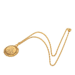 シャネル ヴィンテージ ココマーク コイン モチーフ ローグ チェーンネックレス ゴールド メッキ レディース CHANEL 【中古】