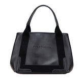 バレンシアガ ネイビーカバス S ハンドバッグ 339933 ブラック レザー レディース BALENCIAGA 【中古】