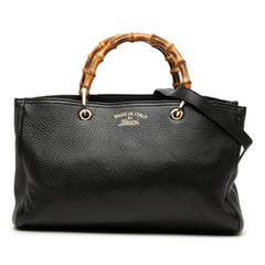 グッチ バンブー ハンドバッグ ショルダーバッグ 2WAY 323660 ブラック レザー レディース GUCCI 【中古】