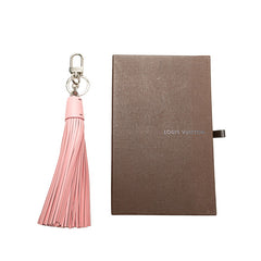ルイ ヴィトン タッセル バッグチャーム キーホルダー MP1770 ピンク シルバー レザー メタル レディース LOUIS VUITTON 【中古】