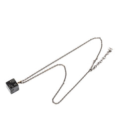 シャネル ココマーク カメリア キューブ ネックレス ブラック プラスチック メタル レディース CHANEL 中古