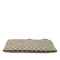グッチ GGスプリーム 斜め掛け ショルダーバッグ 201446 ベージュ ネイビー PVC レザー レディース GUCCI 【中古】