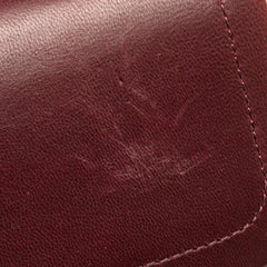 シャネル マトラッセ ココマーク Wフラップ チェーン ショルダーバッグ ハンドバッグ ワインレッド パープル ラムスキン レディース CHANEL 【中古】