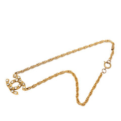 シャネル ココマーク チェーン ネックレス ゴールド メッキ ラインストーン レディース CHANEL 【中古】