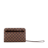 ルイ ヴィトン ダミエ サンルイ セカンドバッグ クラッチバッグ N51993 ブラウン PVC レザー メンズ LOUIS VUITTON 【中古】