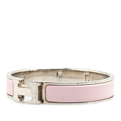 エルメス クリックH PM バングル シルバー ピンク メタル レディース HERMES 【中古】