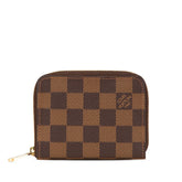 ルイ ヴィトン ダミエ ジッピーコインパース コインケース N63070 ブラウン PVC レディース LOUIS VUITTON 【中古】