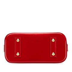 ルイ ヴィトン モノグラム ヴェルニ アルマBB ハンドバッグ ショルダーバッグ 2WAY M91606 ポムダムール レッド パテントレザー レディース LOUIS VUITTON 【中古】