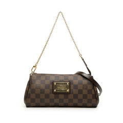 ルイ ヴィトン ダミエ エヴァ チェーン ハンドバッグ ショルダーバッグ 2WAY N55213 ブラウン PVC レザー レディース LOUIS VUITTON 【中古】