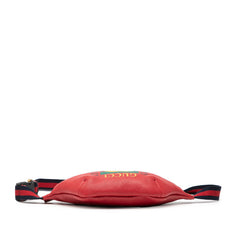 グッチ ロゴ ボディバッグ ウエストバッグ 527792 レッド レザー レディース GUCCI 【中古】