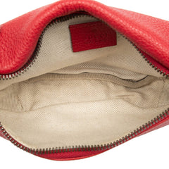 グッチ ロゴ ボディバッグ ウエストバッグ 527792 レッド レザー レディース GUCCI 【中古】