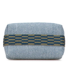 エルメス ブリッドアブラックPM ハンドバッグ ブルー グリーン キャンバス レディース HERMES 【中古】