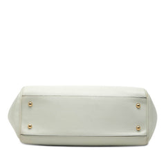 ロエベ ヘリテージ トートバッグ ショルダーバッグ ホワイト レザー レディース LOEWE 【中古】