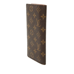 ルイ ヴィトン モノグラム ポルトフォイユ ブラザ 長財布 M66540 ブラウン PVC レザー レディース LOUIS VUITTON 【中古】